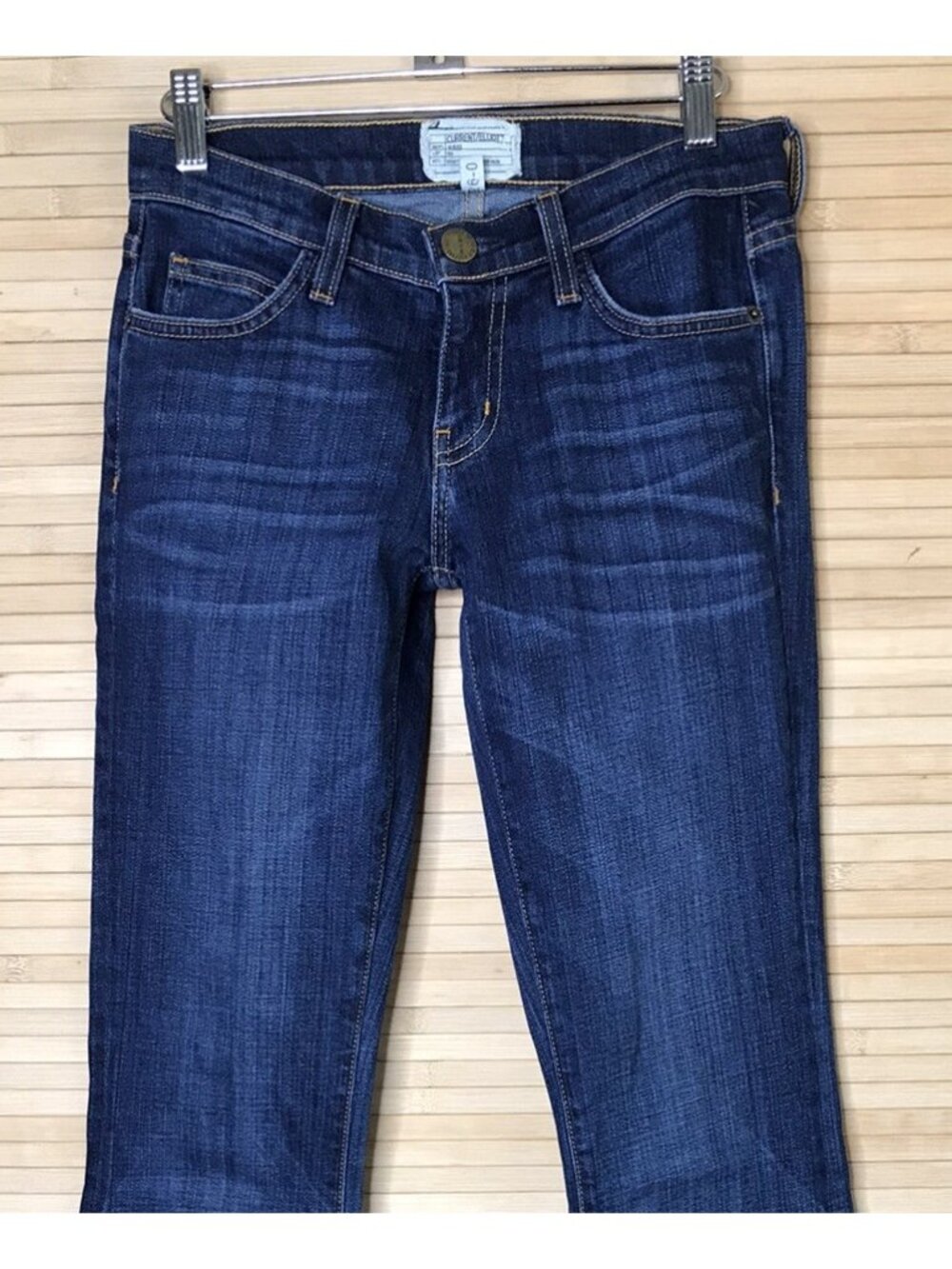 CURRENT/ELLIOT 1970's Y2K The Low Rise Bell Slim Annees Flare Jeans 26 - Picture 4 of 8
